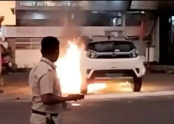 अबब… आता चक्क इलेक्ट्रिक कारने घेतला पेट !