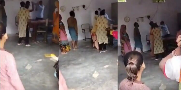 अजबच….चक्क शिक्षिकेला केली चपलेने मारहाण; मुख्याध्यापकाचे धक्कादायक कृत्य…!