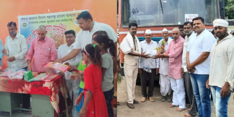 राष्ट्रवादीचे तालुकाध्यक्ष राजेंद्र पाटील यांचा वाढदिवस विविध उपक्रमांनी साजरा;   मागासवर्गीय मुलींच्या वसतीगृहात साहित्य वाटप तसेच पंढरपूर जाणाऱ्या भक्तांना मेडीकल किटचे वाटप