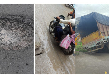 चोपड्यात पावसामुळे काय तो रस्ता, काय ते खड्डे आणि काय तो चिखल…!