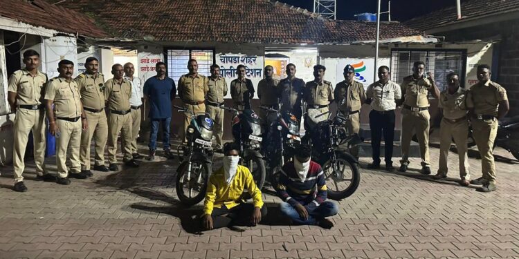 चोरीच्या चार दुचाकीसह चोरटे जेरबंद !!