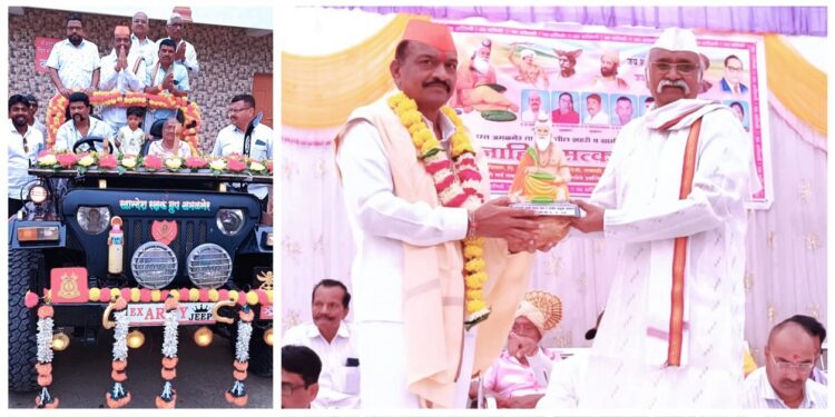 अमळनेर येथे उपोषणकर्त्यांची भव्य मिरवणुक व सत्कार समारंभ संपन्न..