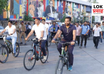 वर्धा येथे मतदान जनजागृतीसाठी सायकल रॅली संपन्न