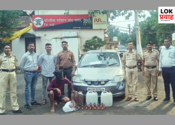 अवैद्यरीत्या विना परवाना विदेशी व गावठी मोहा दारुची वाहतुक करणारा जेरबंद