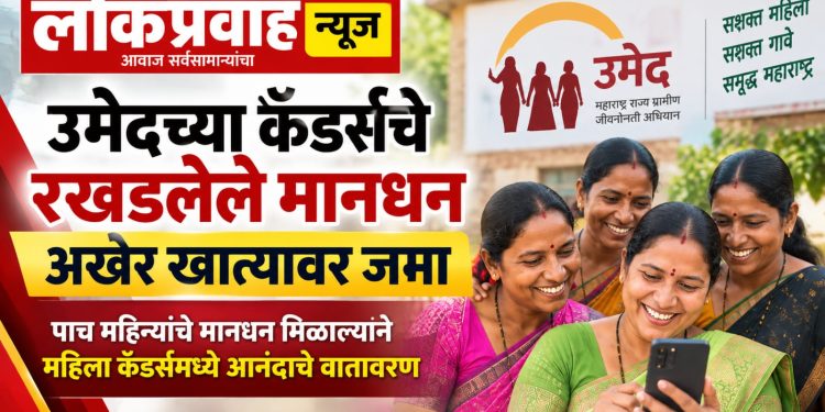उमेदच्या कॅडर्सचे रखडलेले मानधन अखेर खात्यावर जमा